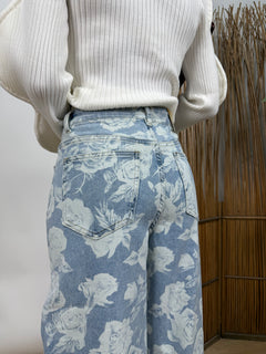 Jeans White Roses 3373