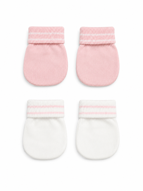 Set Mousse Rosa Striscia Bianca