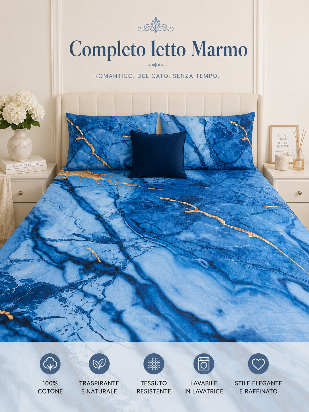 Completo Letto Matr. Marmo