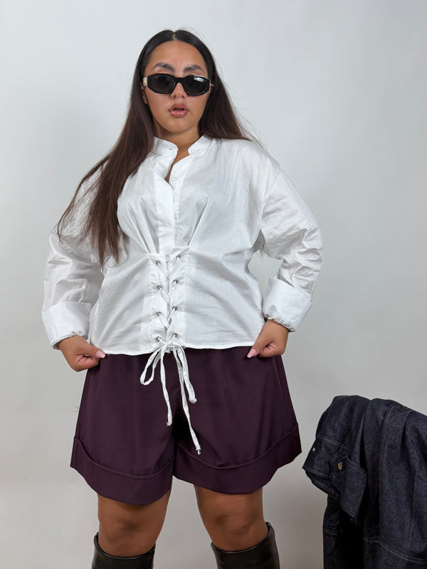 Camicia Stringhe Curvy 2155