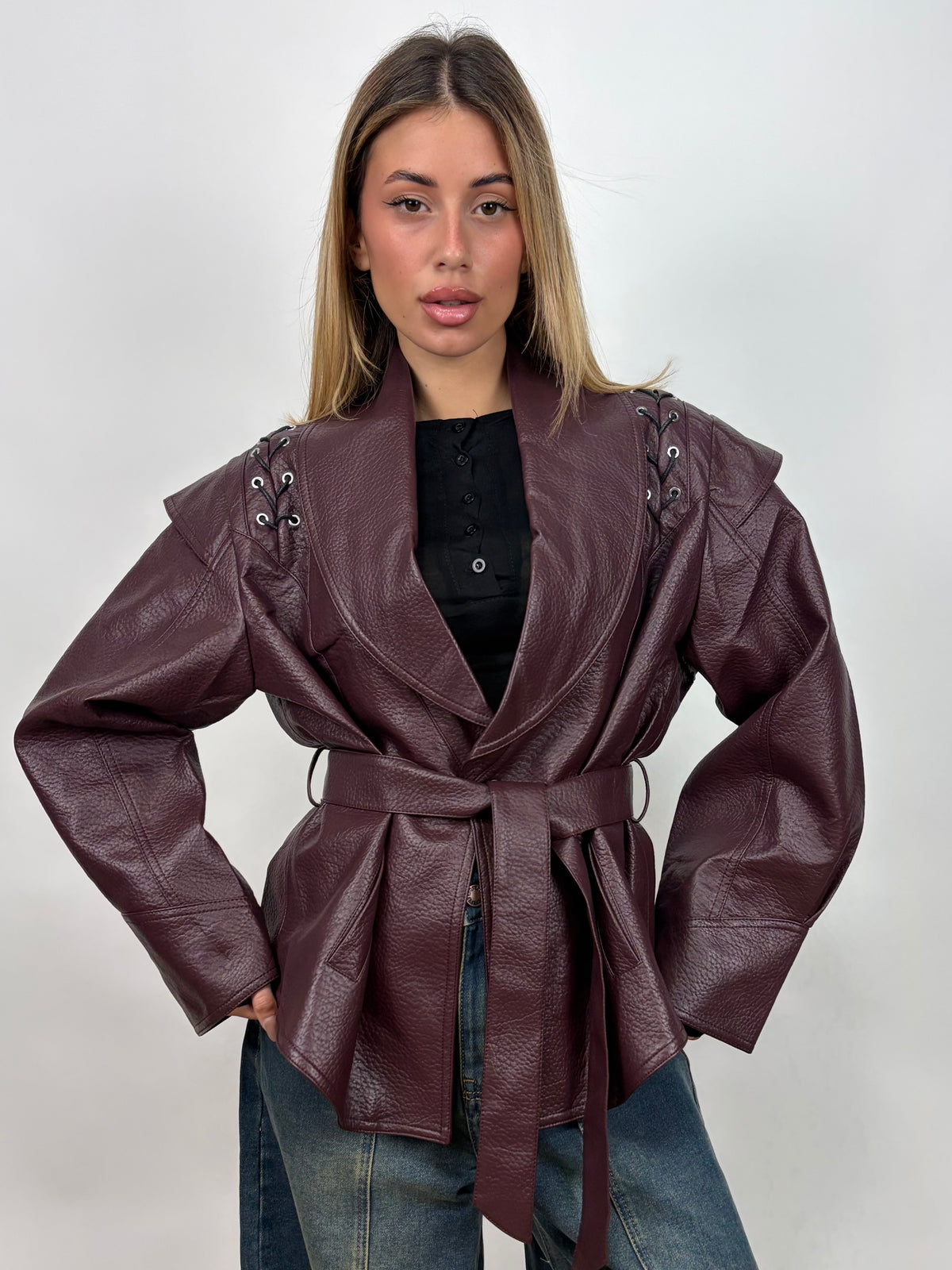 Jacket Stringhe Ecopelle