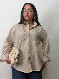Camicia Strass Curvy 8707