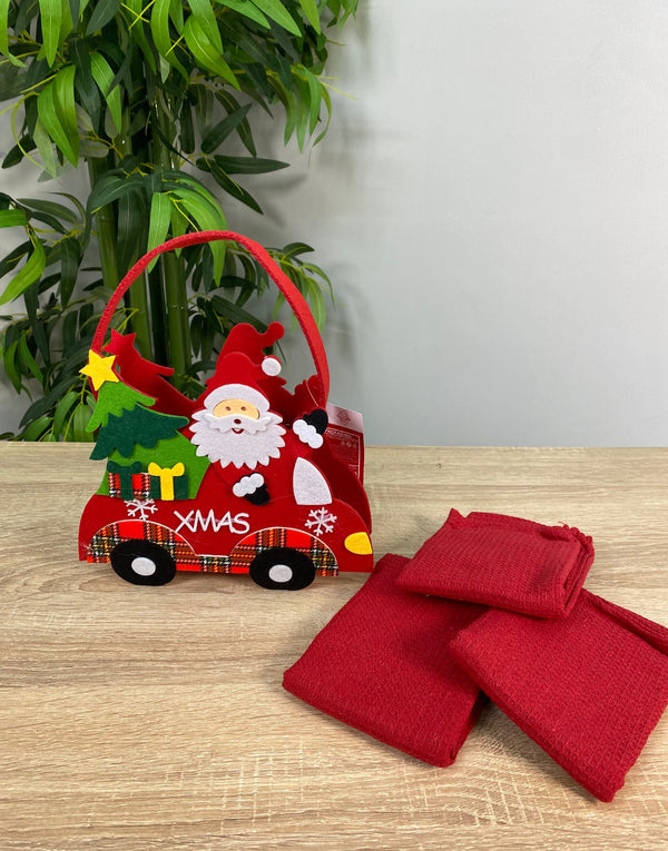 Borsetta + 3 Strofinacci Natalizi N4