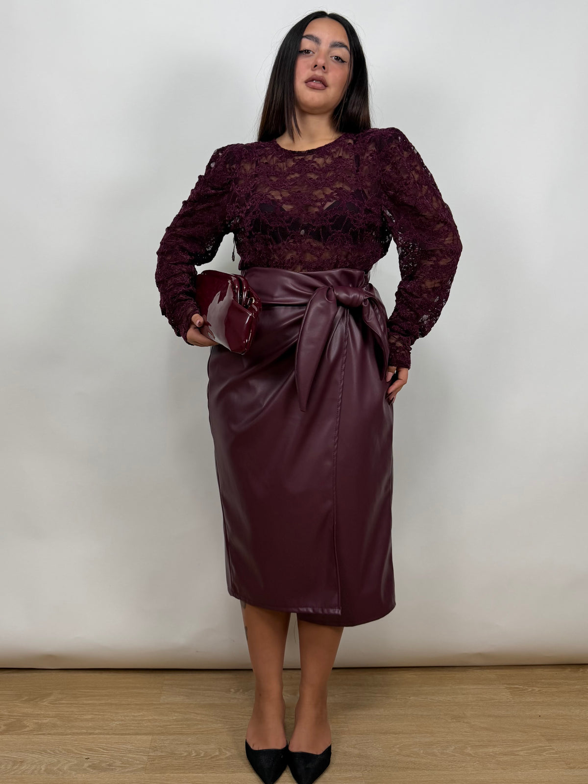Gonna Ecopelle Fiocco Curvy 127262