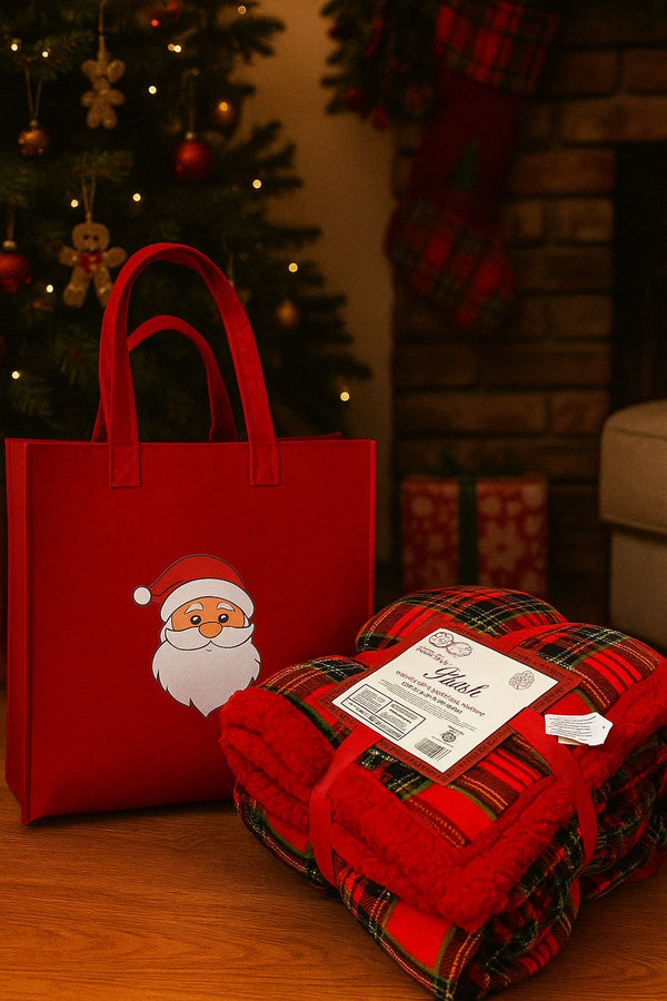 Borsa + Plaid Scozzese Matrimoniale