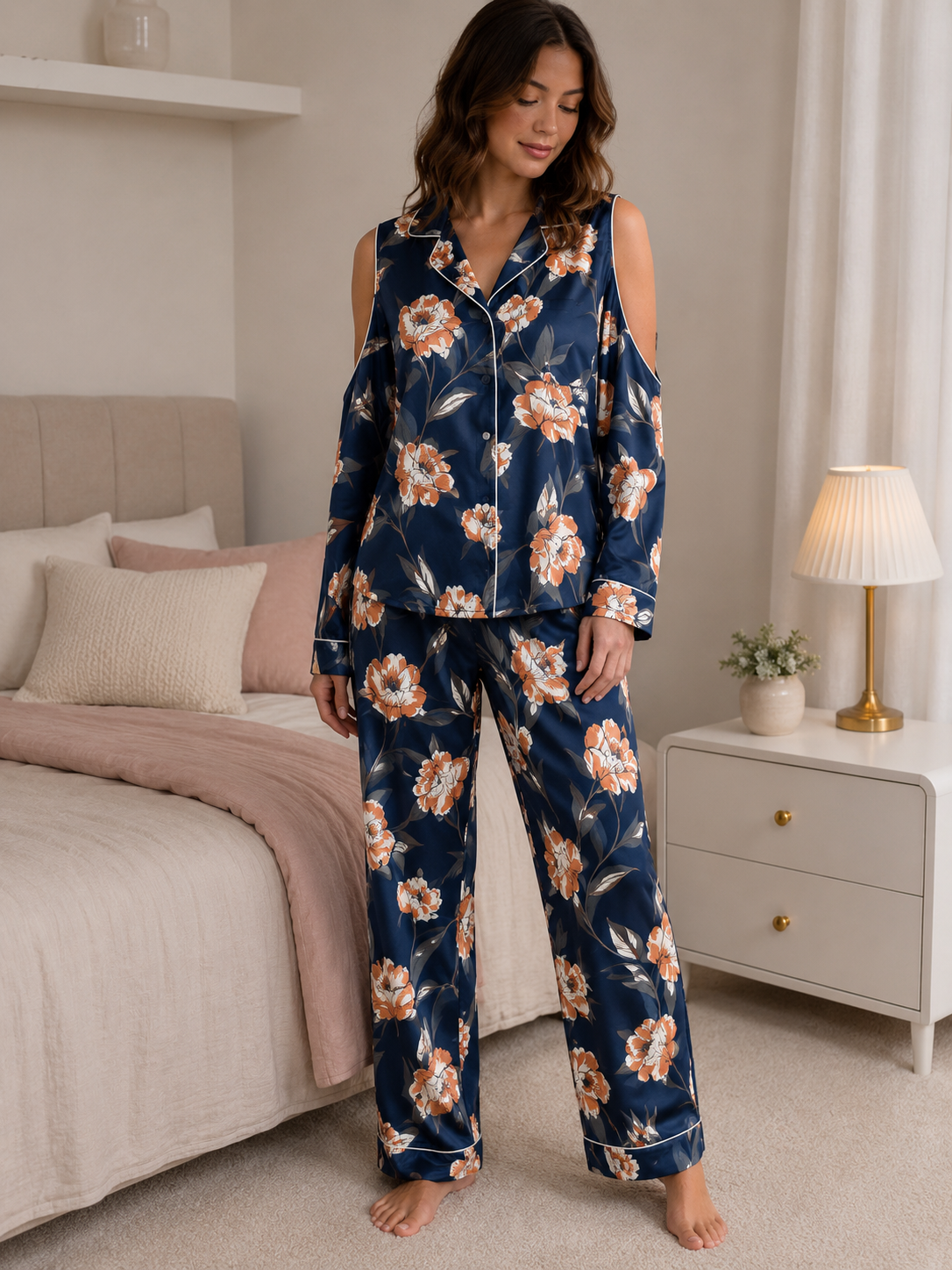 Pigiama Raso Fiori 5867