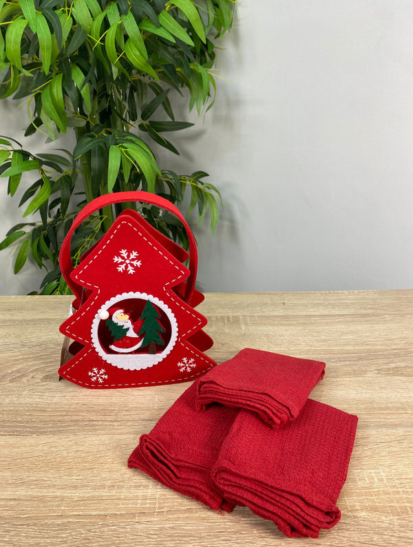 Borsetta + 3 Strofinacci Natalizi N1