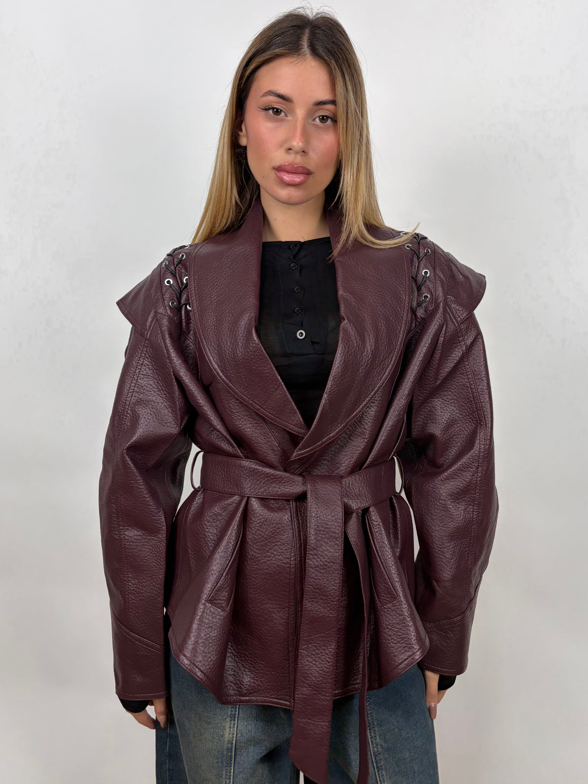 Jacket Stringhe Ecopelle
