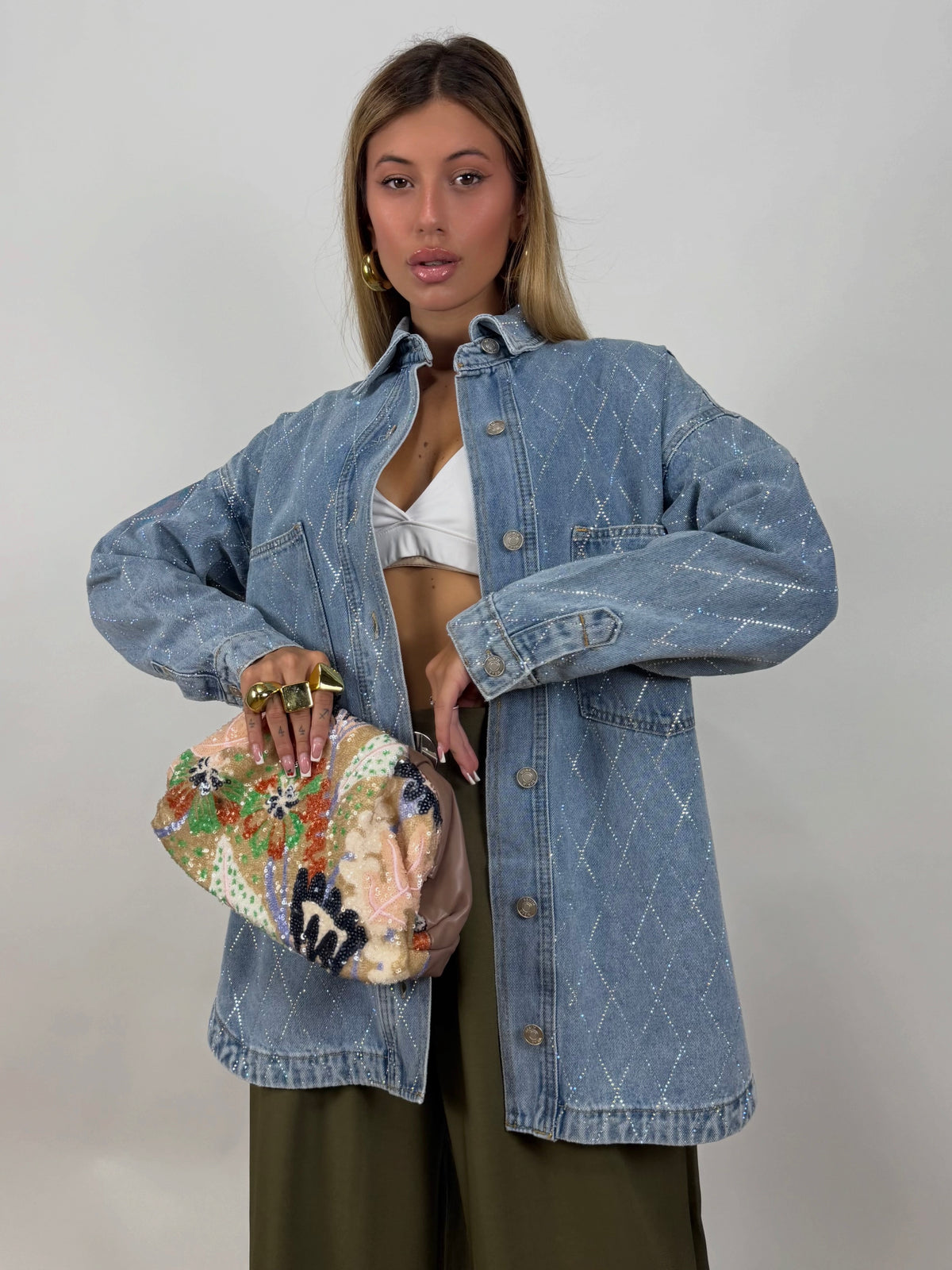 Camicia   Denim Strass  552