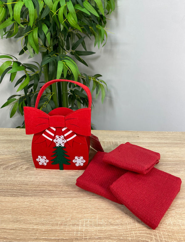 Borsetta + 3 Strofinacci Natalizi N5