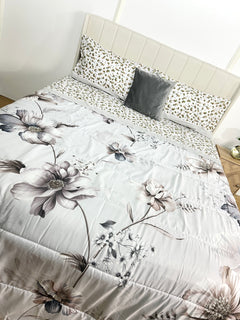 Trapunta Fiori Grey Irge