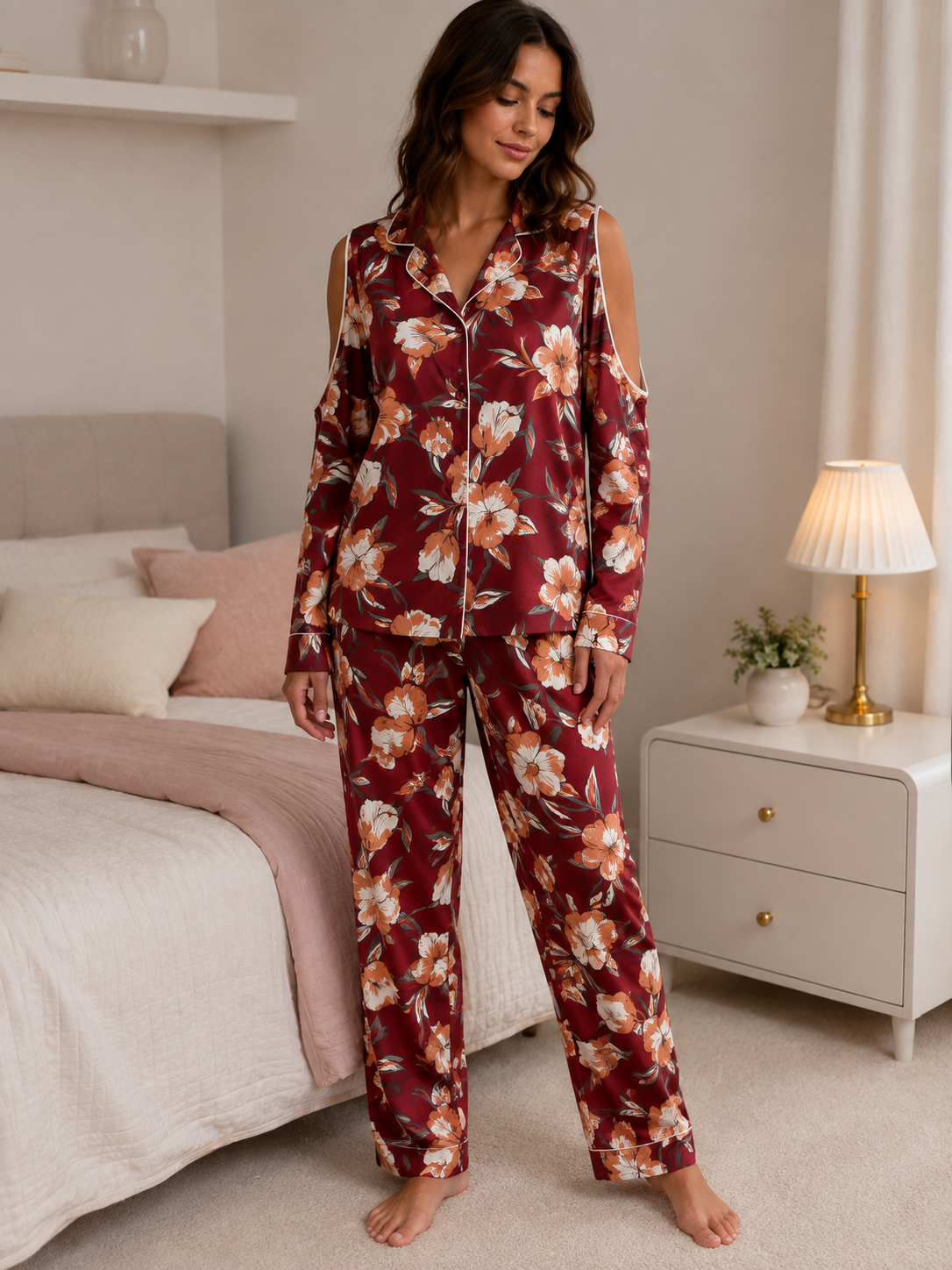 Pigiama Raso Fiori 5867