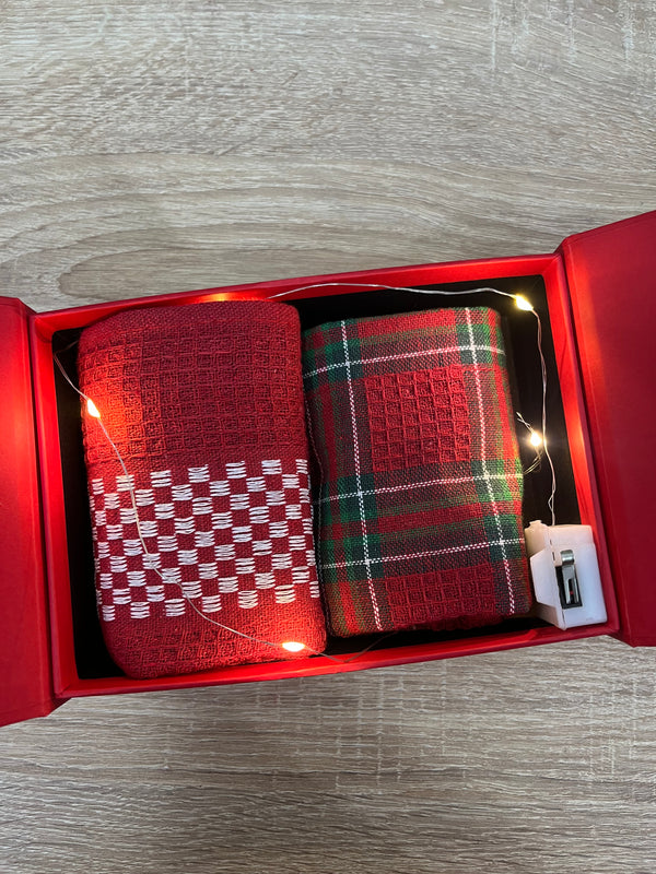 Scatola Led + Strofinacci Natalizi