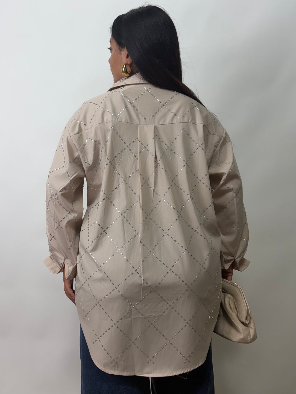 Camicia Strass Curvy 8707