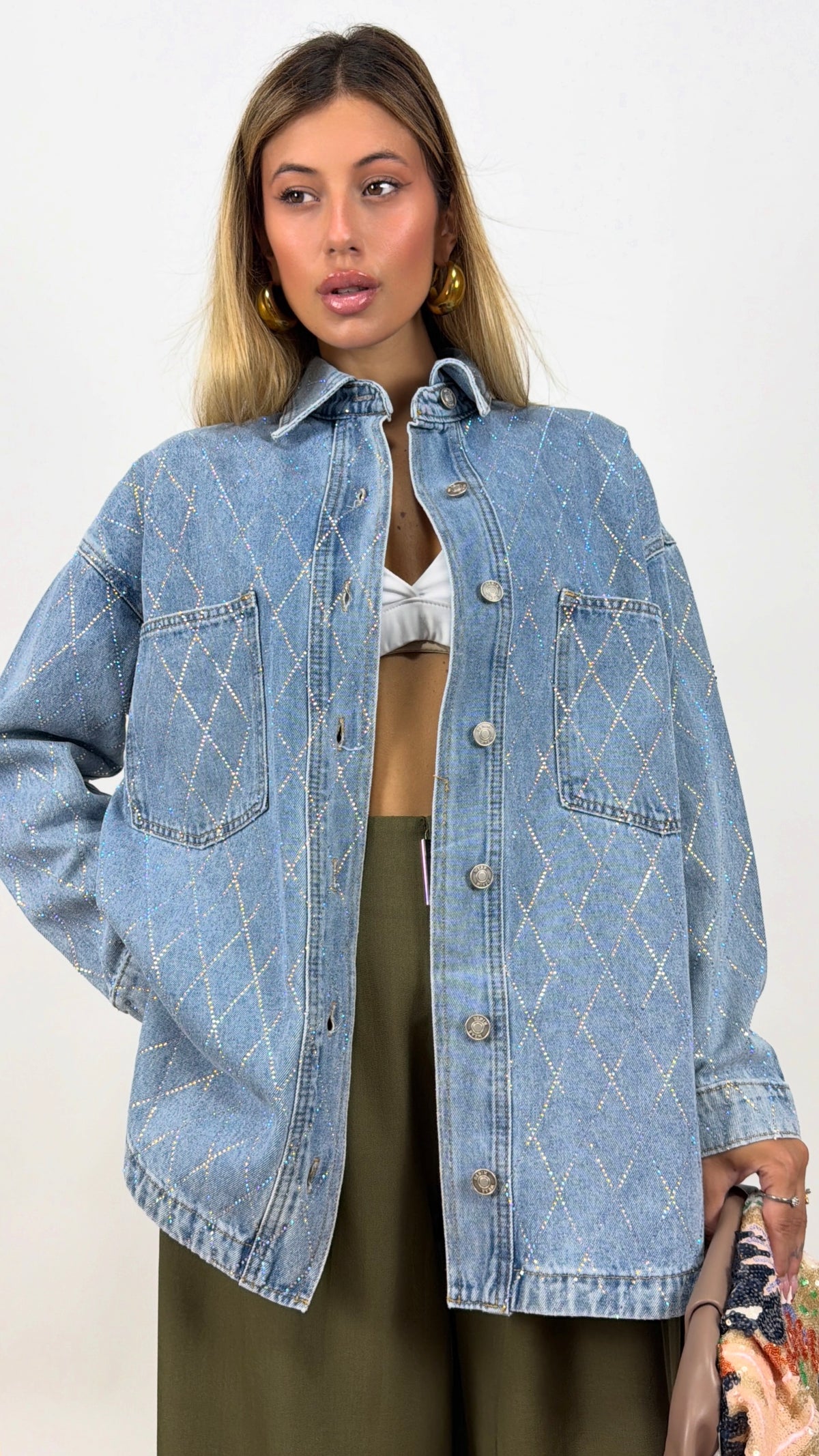 Camicia   Denim Strass  552