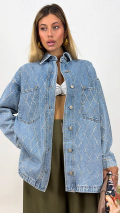 Camicia   Denim Strass  552