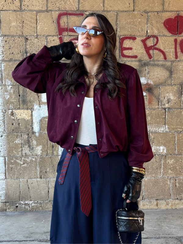 Jacket Camoscio Bordo