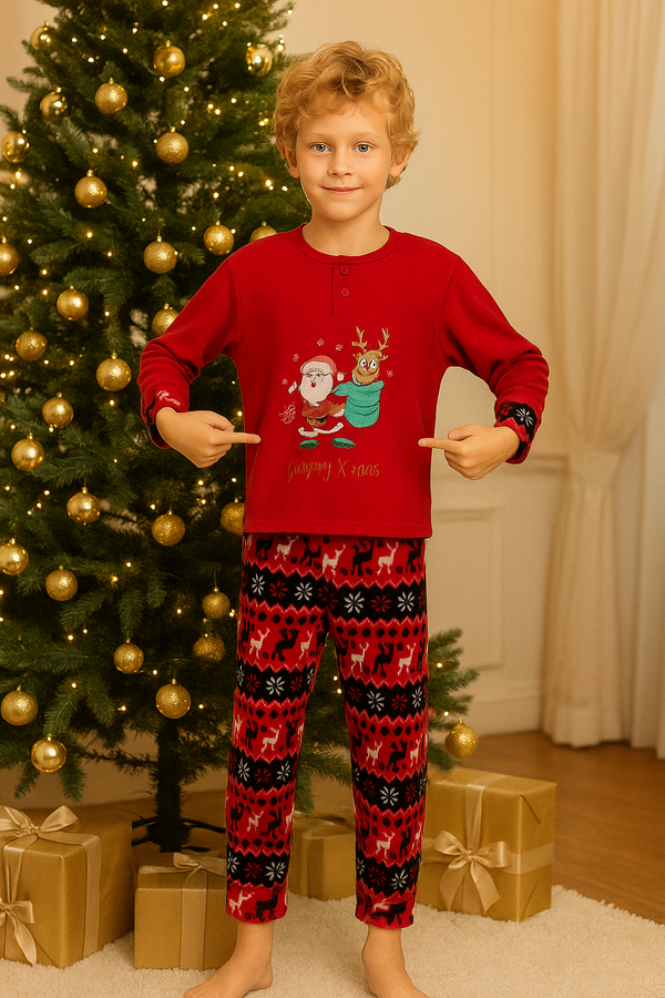 Pigiama Natalizio Bimbi Pile 6405