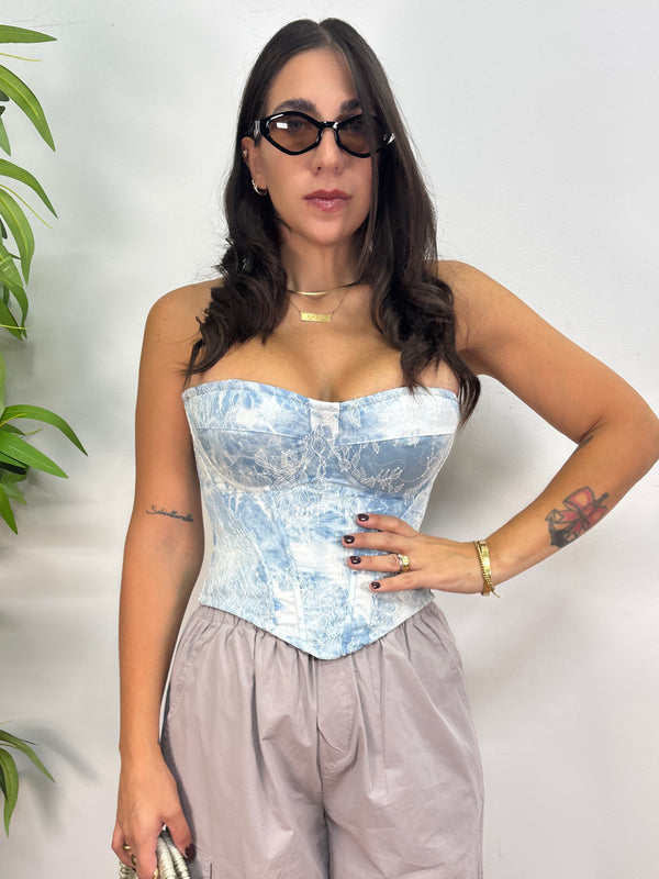 Corsetto Effetto Denim
