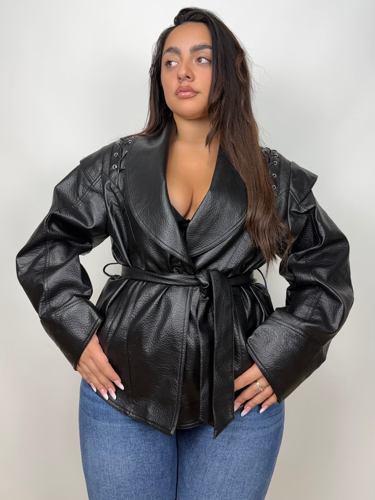 Jacket Stringhe Ecopelle