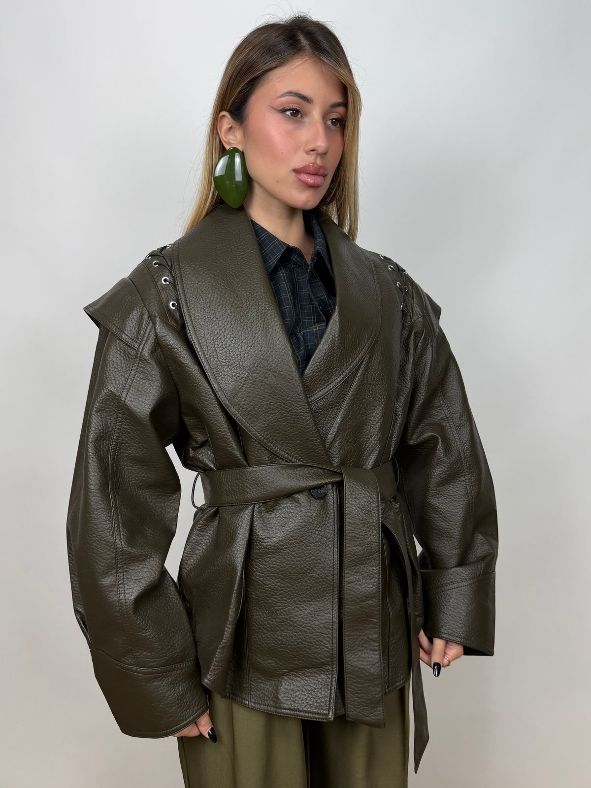 Jacket Stringhe Ecopelle