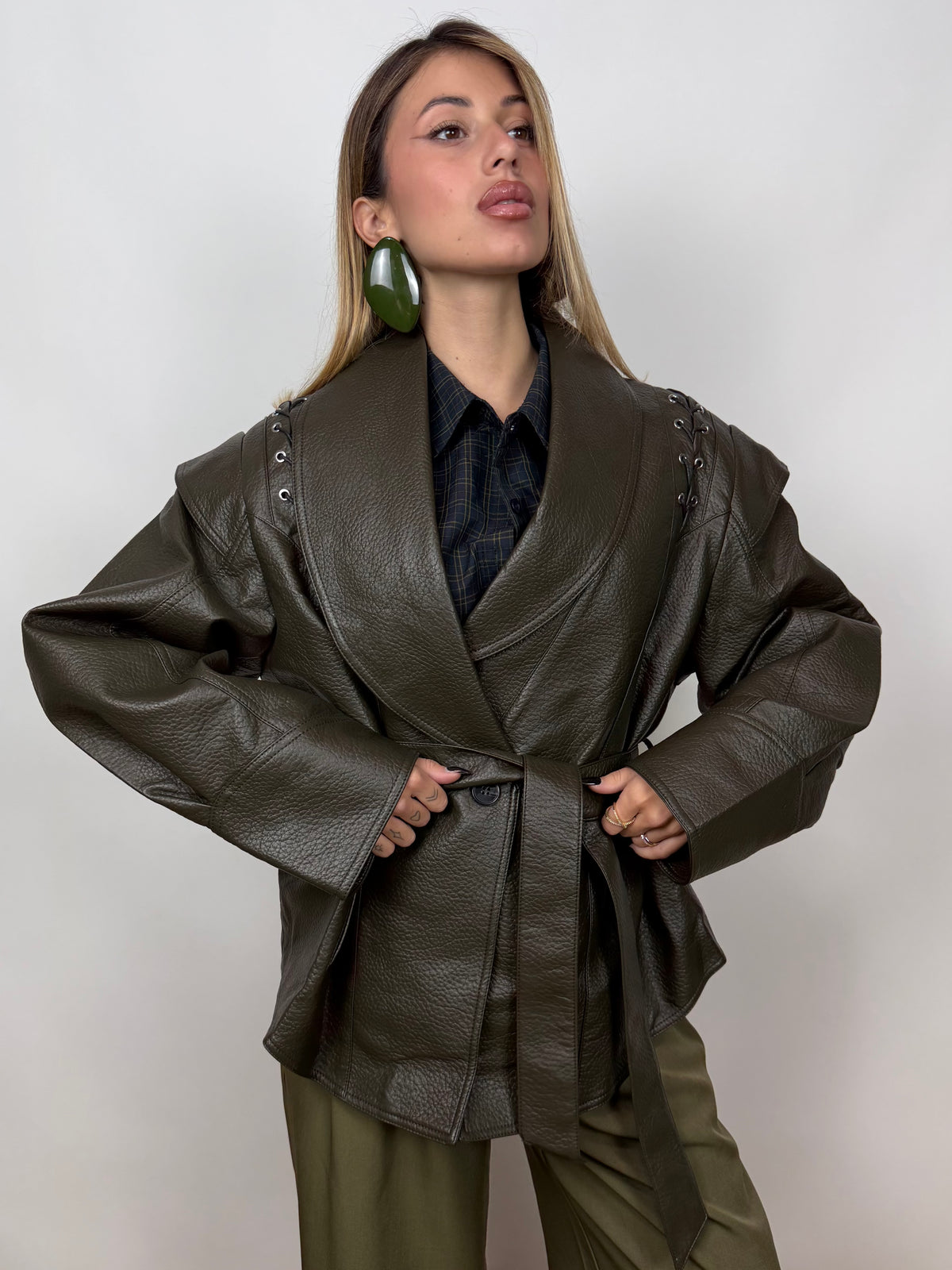 Jacket Stringhe Ecopelle